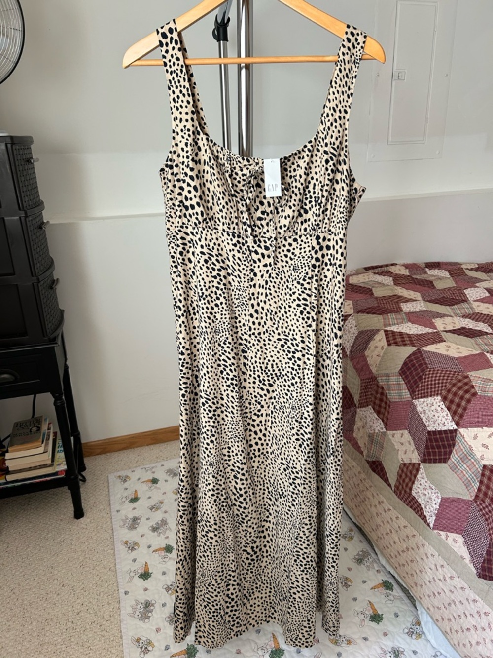 Gap Leopard Print Maxi Dress Linen NWT